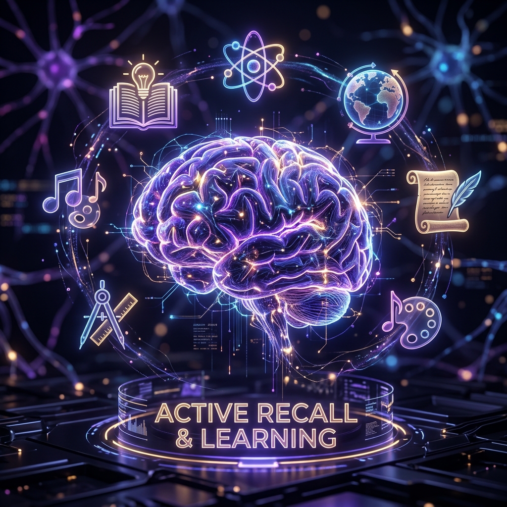 Active Recall & Learning brain visualization